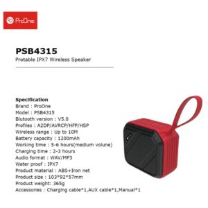 اسپیکر بلوتوثی پرووان مدل PSB4315